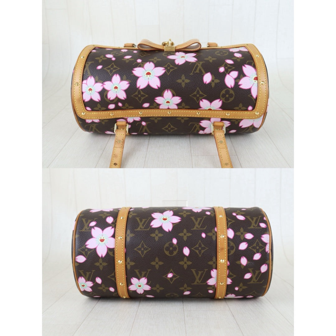 Include Entrupy Certificate of Authenticity｜Good ( Rank AB)｜Louis Vuitton Takashi Murakam Monogram Cherry Blossom Papillon Hand Bag｜Z26091505
