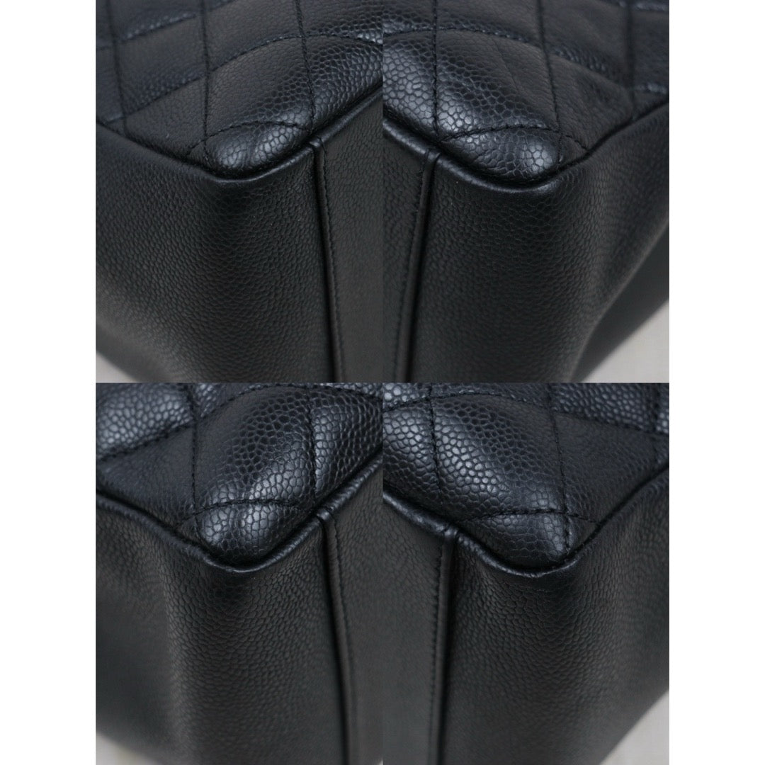Very Good ( Rank A) ｜ CHANEL Caviar Skin Matrasse Chain GST Tote Bag  Black  Made In 2010-2011Year｜S25110428