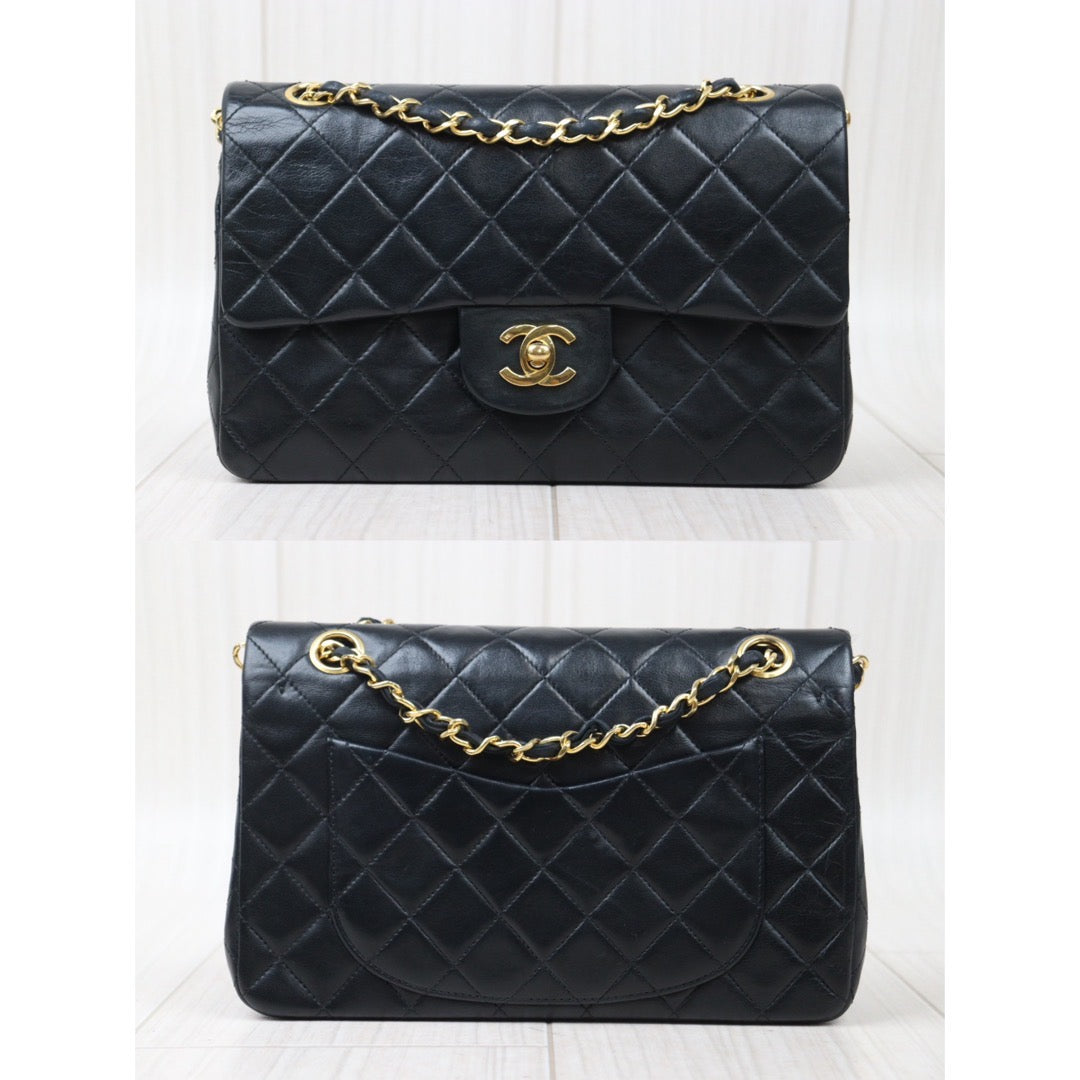 Rank A｜ CHANEL Matrasse Double Flap 23 Shoulder Bag Black Made In 1989-1991Year｜24030730