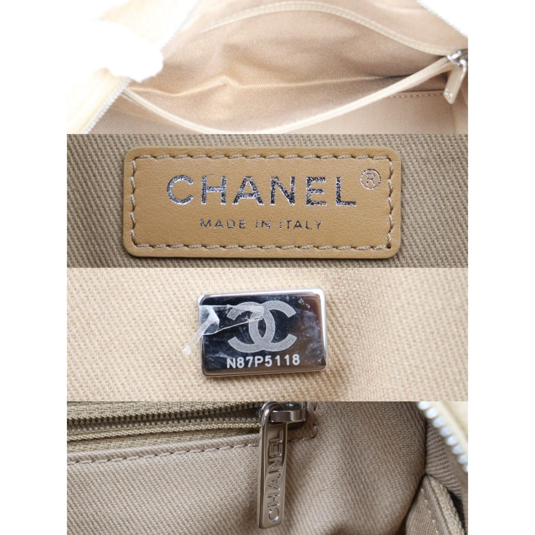 Very Good ( Rank A)｜ CHANEL Canvas  Bowling Bag Beige｜S24042502