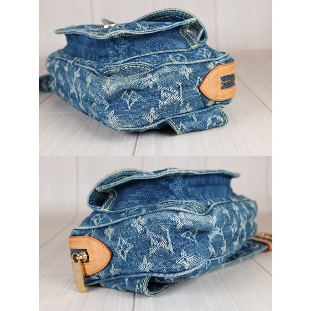 Rank AB ｜  LV Monogram Denim Waist Bag   ｜S24071504