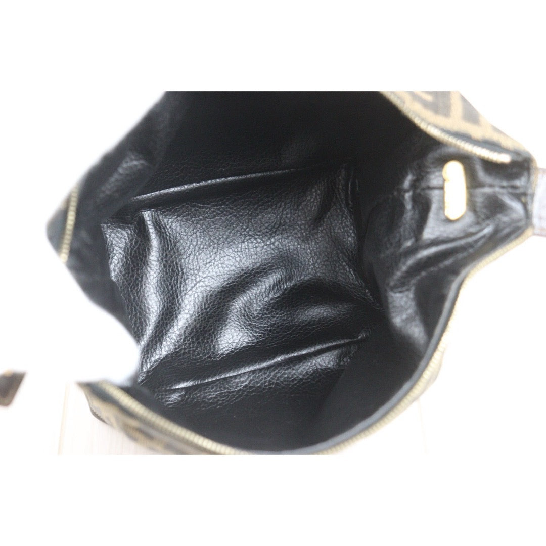 Include Entrupy Certificate of Authenticity｜Good ( Rank AB)｜ FENDI Zucca  Mini Vanity Pouch｜26101302