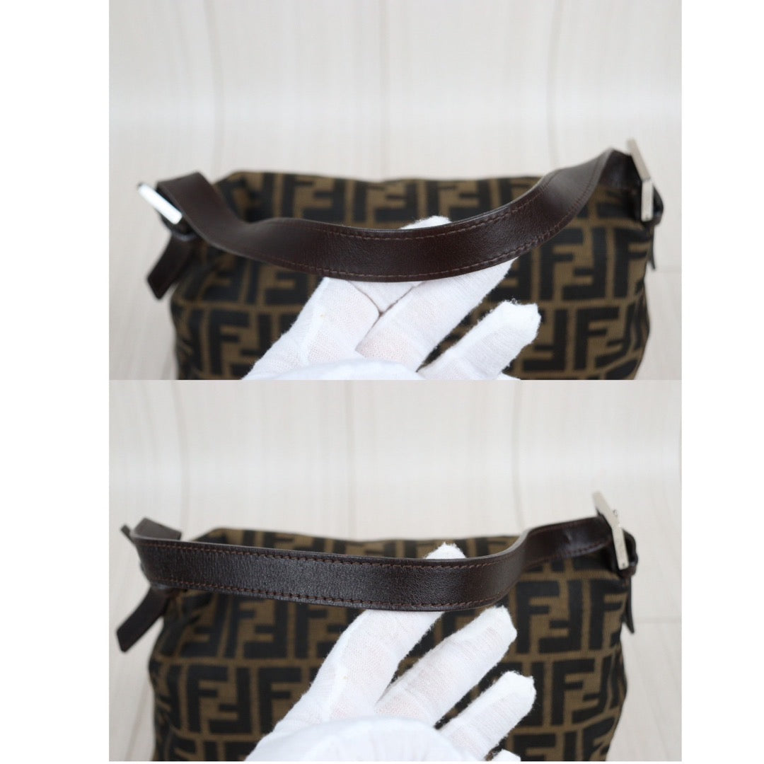 Rank A｜ FENDI Zucca Mamma Baguette Shoulder Bag ｜23112315