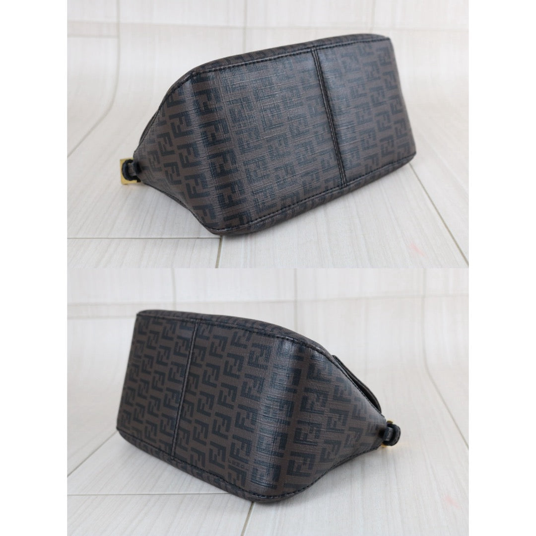 Include Entrupy Certificate of Authenticity｜Good ( Rank AB)｜ FENDI Zucca Mamma Baguette Shoulder Bag Brown｜S26073109