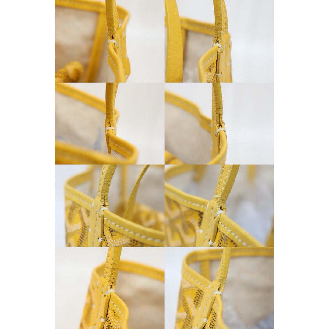 Good ( Rank AB) ｜ Goyard Anjou Vintage Mini Tote Bag Yellow Made In 2005Year｜Y25110423
