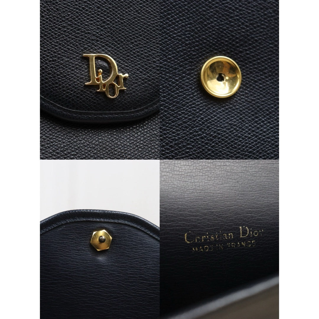 Include Entrupy Certificate of Authenticity｜Very Good ( Rank A)｜ Dior  Vintage Chain Shoulder Bag Navy Blue｜26042302