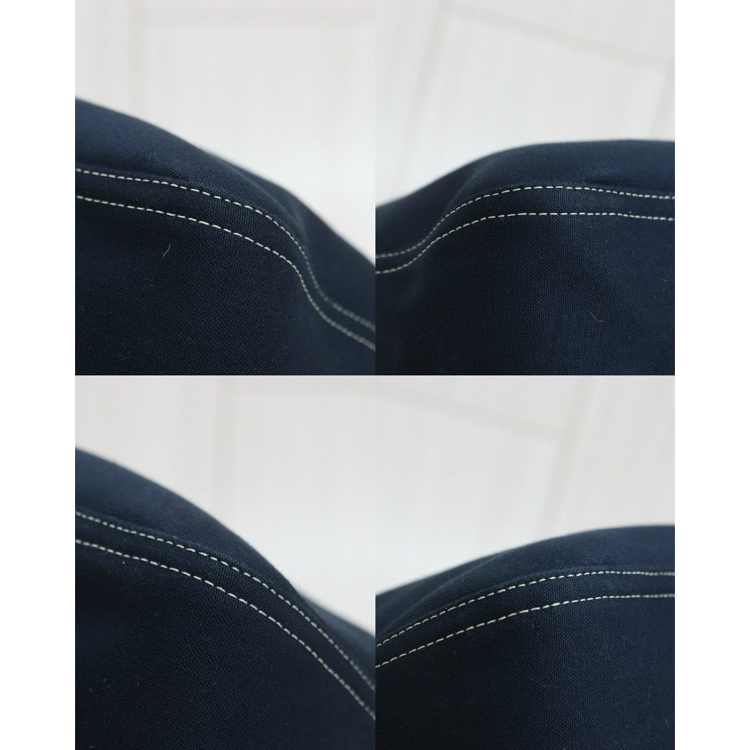 Include Entrupy Certificate of Authenticity｜Good ( Rank AB)｜ FENDI Mamma Baguette Canvas Enamel FF Buckle Shoulder Bag Navy Blue ｜26092403