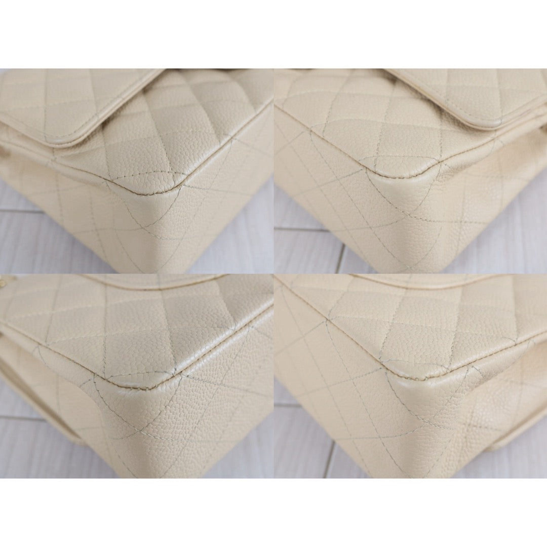 Include Entrupy Certificate of Authenticity｜Very Good ( Rank A)｜ CHANEL Caviar Skin Calf Leather Double Flap 25 Shoulder Bag  Made in 2009-2010 Year｜S26051701