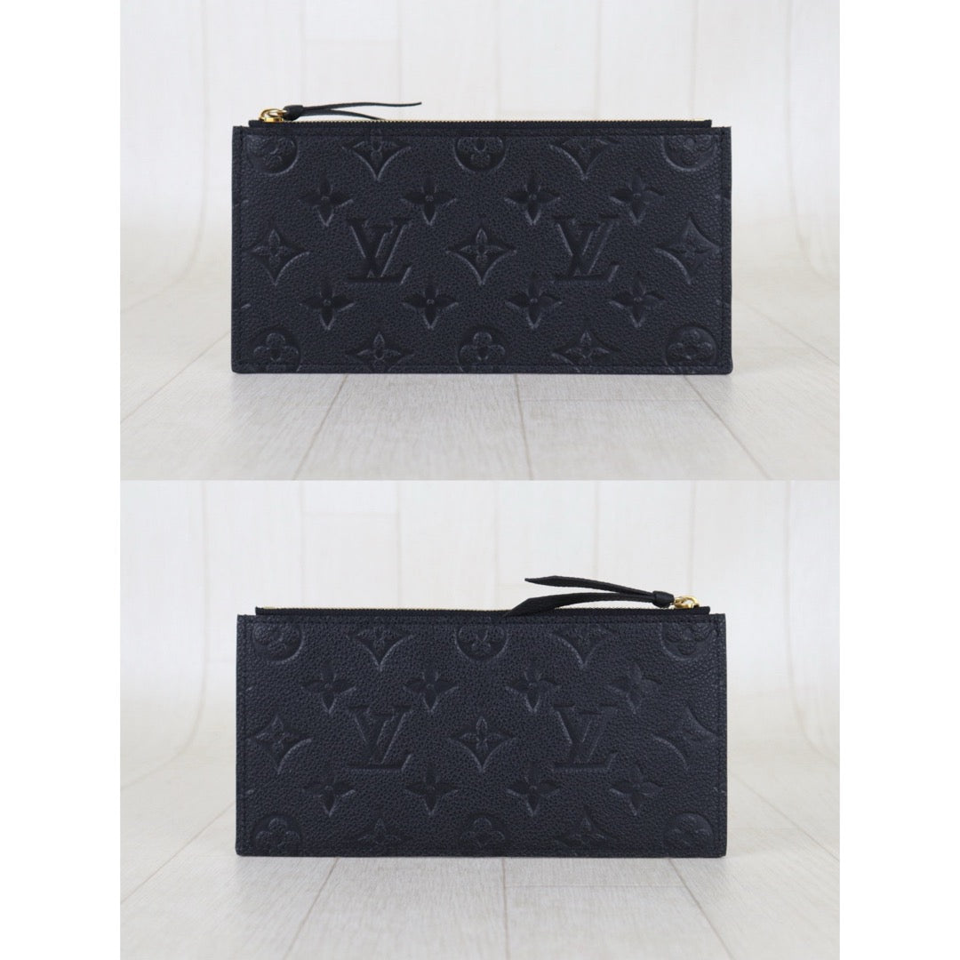 Include Entrupy Certificate of Authenticity｜Very Good ( Rank A)｜Louis Vuitton Monogram Empreinte Pochette Felicie Shoulder Bag Black｜S26042201