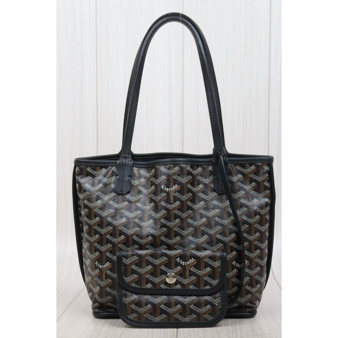 Good ( Rank AB) ｜ Goyard Anjou Mini Tote Bag Black｜S25102306