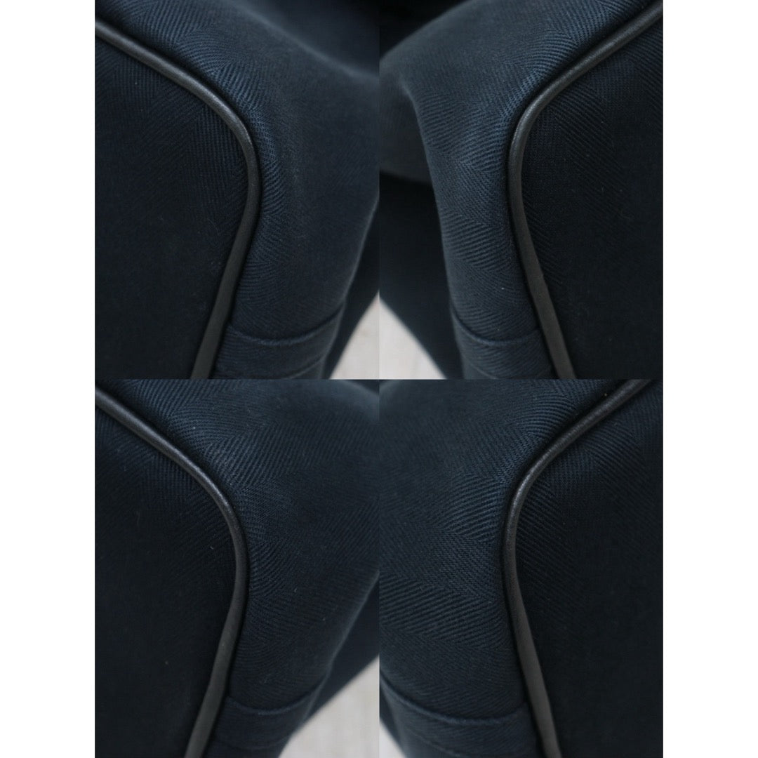 Very Good ( Rank A)｜ HERMES Valparaiso Canvas Graphite Green HandBag Small ｜25062618