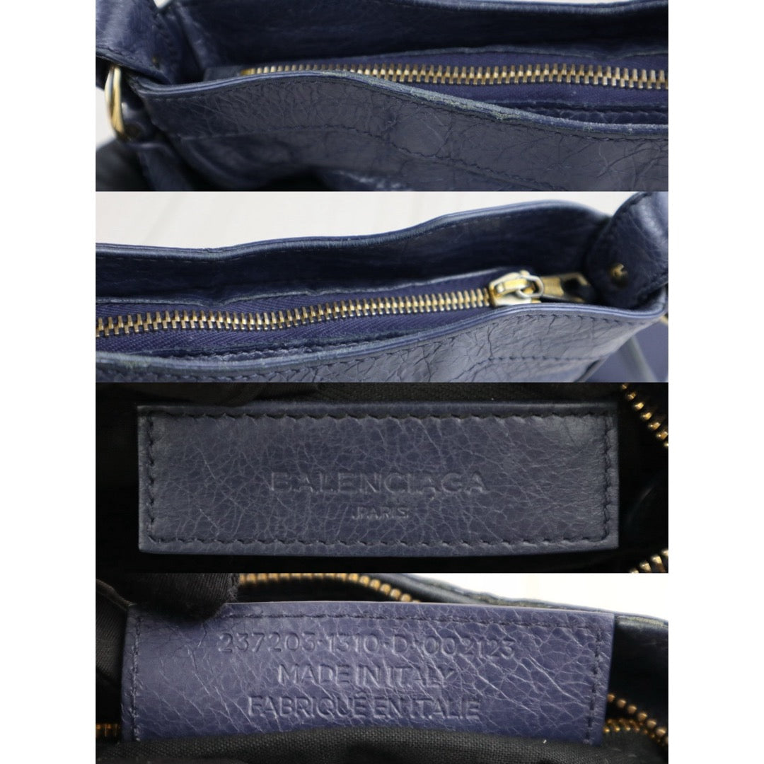 Fair ( Rank B) ｜Balenciaga Le City Shoulder Bag  Blue｜W25070801