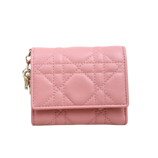 Very Good ( Rank A)｜ Dior Lamb Skin Pink Wallet｜25100704