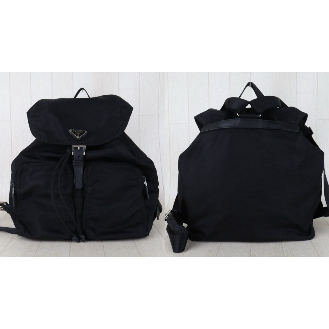 Include Entrupy Certificate of Authenticity｜Very Good ( Rank A) ｜Prada  Nylon Black Backpack Medium New Model｜S26080619