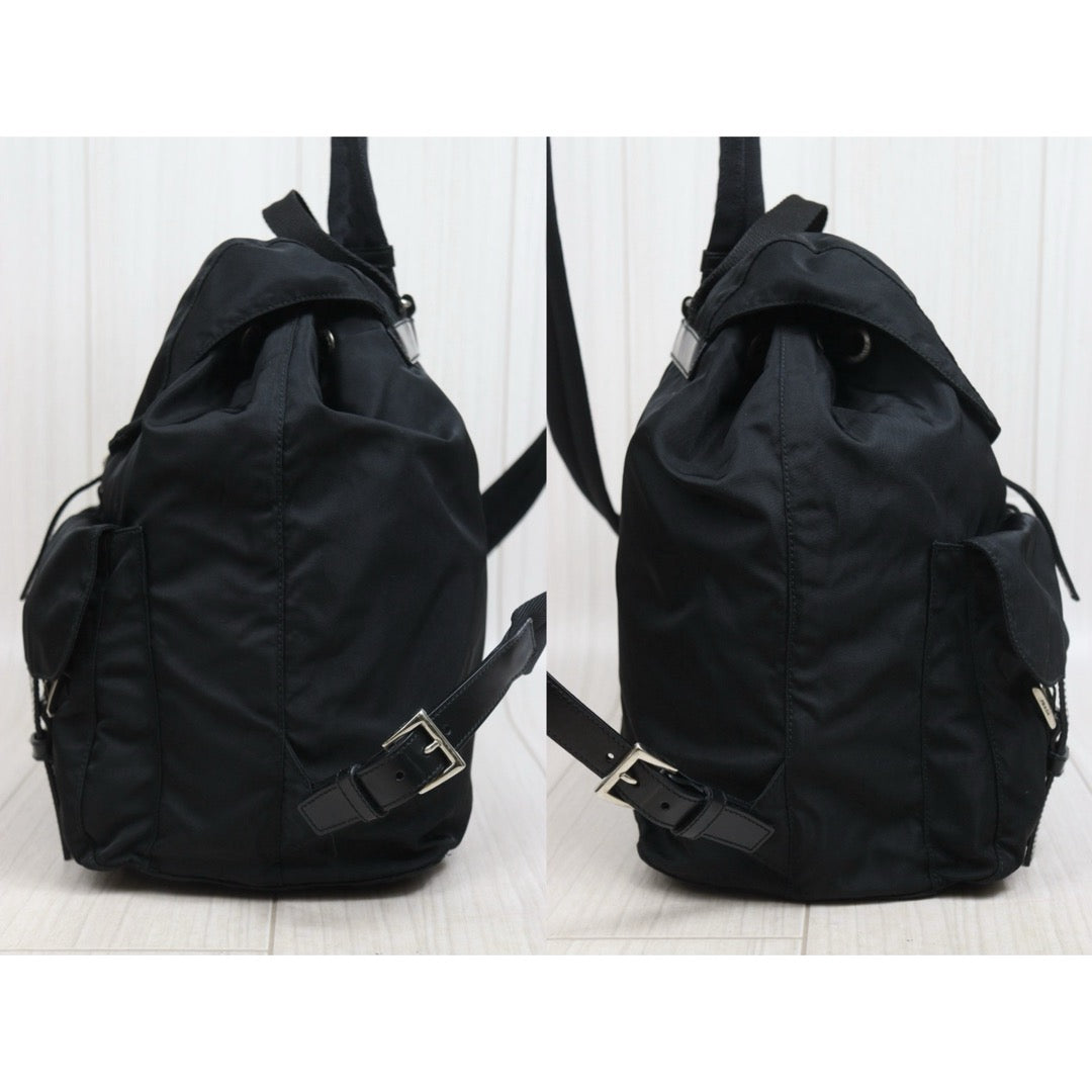 Include Entrupy Certificate of Authenticity｜Very Good ( Rank A) ｜Prada  Nylon Black Backpack Medium｜26070201