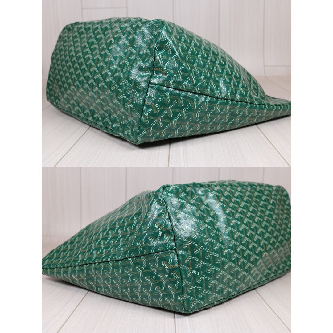 Rank A ｜ Goyard Saint-Louis GM Tote Bag Green｜S24071102