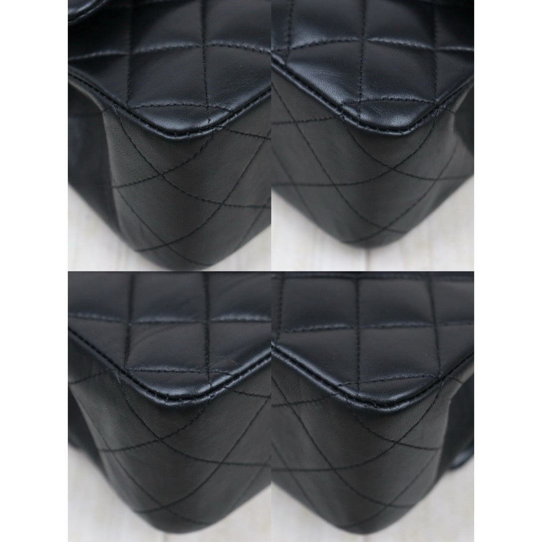 Very Good ( Rank A)｜ CHANEL Lamb Skin Matrasse Double Flap 25 Shoulder Bag  Black Made In 2008-2009Year｜S25062504