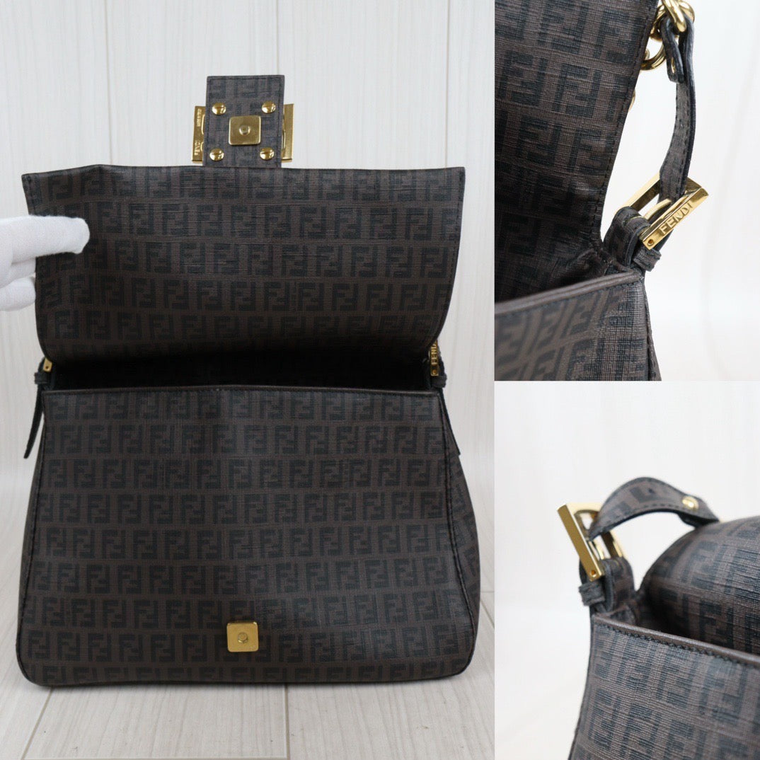Rank A｜ FENDI Zucca Mamma Baguette Shoulder Bag ｜23121605