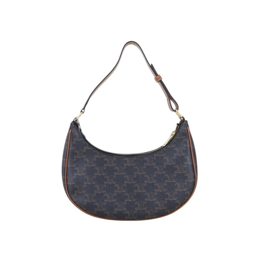 Include Entrupy Certificate of Authenticity｜Very Good ( Rank A)｜ CELINE AVA Macadam Triomphe Shoulder Bag ｜S26031002