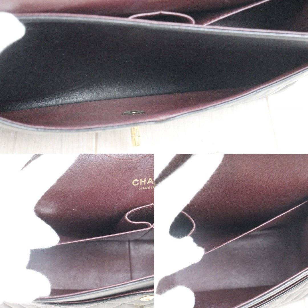 Very Good ( Rank A)｜ CHANEL Lambskin Matrasse Double Flap 30 Shoulder Bag Black Made In 2017Year  ｜S25062501