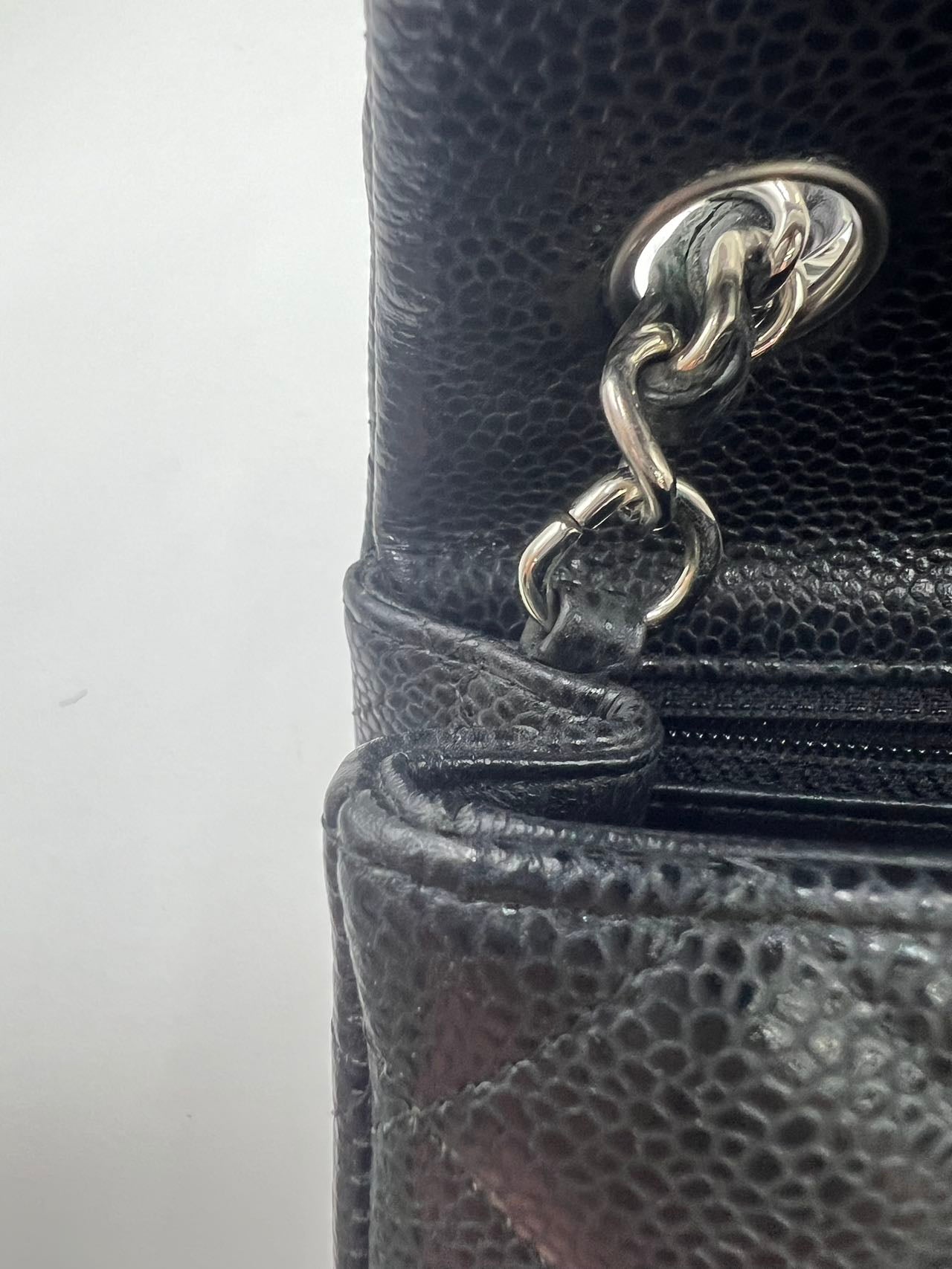 First installment 1/2｜ Very Good ( Rank A)｜ CHANEL Caviar Skin Matrasse Single Flap 20 Shoulder Bag Black