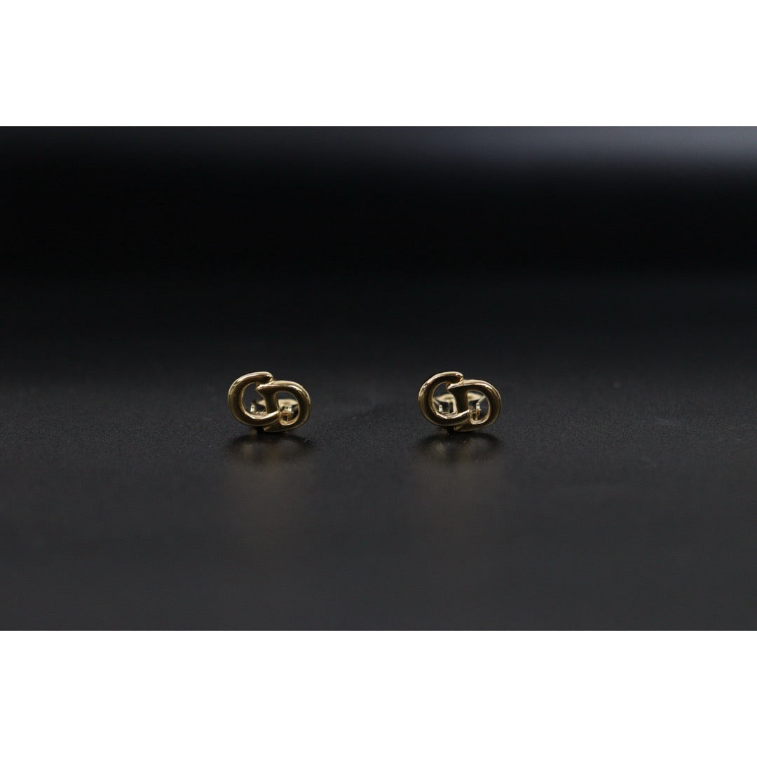 Very Good ( Rank A)｜ Dior CD Rhinestone Necklace Earring Set ｜25122211