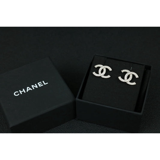 Include Authentic Detective Certificate of Authenticity｜Very Good ( Rank A) ｜CHANEL B20S COCO Mark  Rhinestone Earrings Made In 2020Year｜S26053003