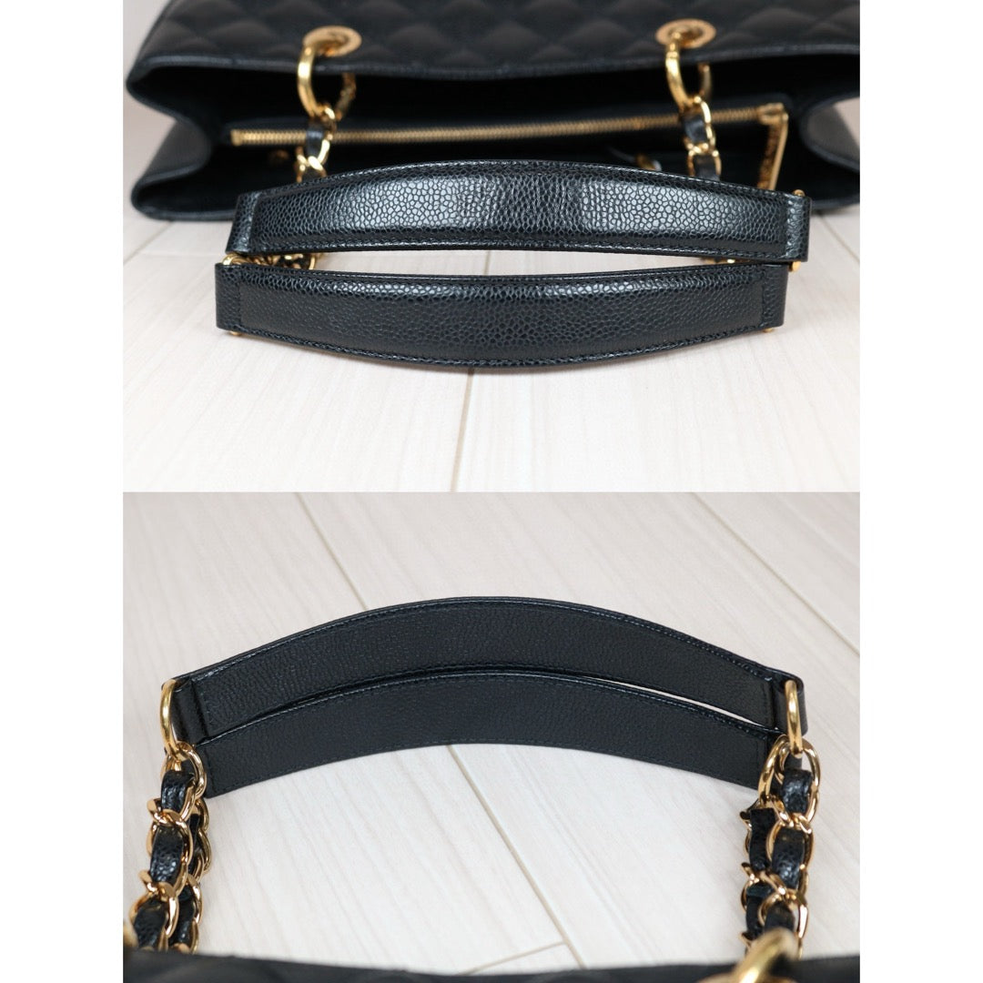 Very Good ( Rank A) ｜ CHANEL Matrasse GST Chain Tote Bag Caviar Skin Black  Made In 2010-2011 Year｜S24080801