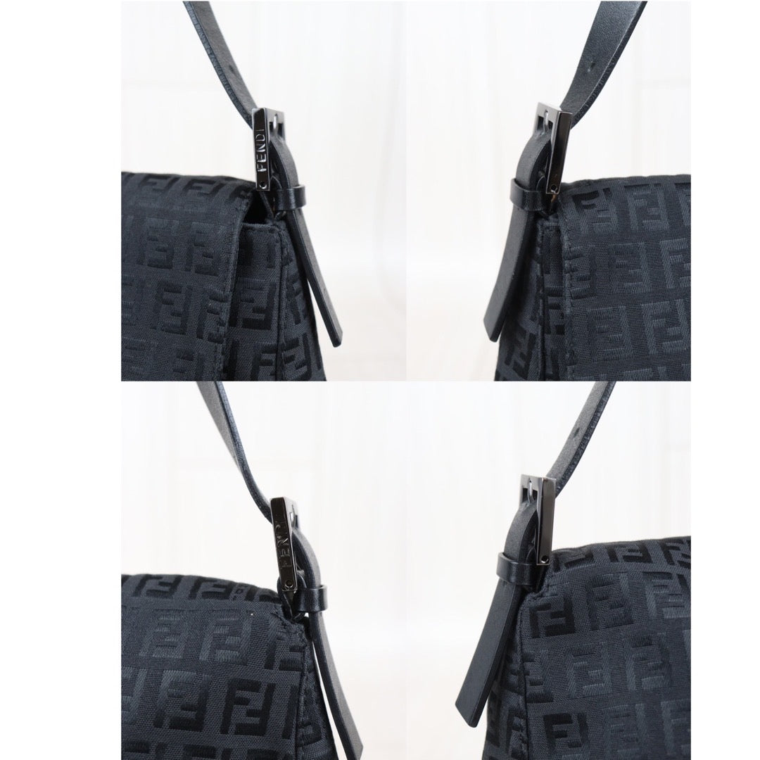 Rank A｜ FENDI Mamma Baguette Shoulder Bag Black ｜V23110222