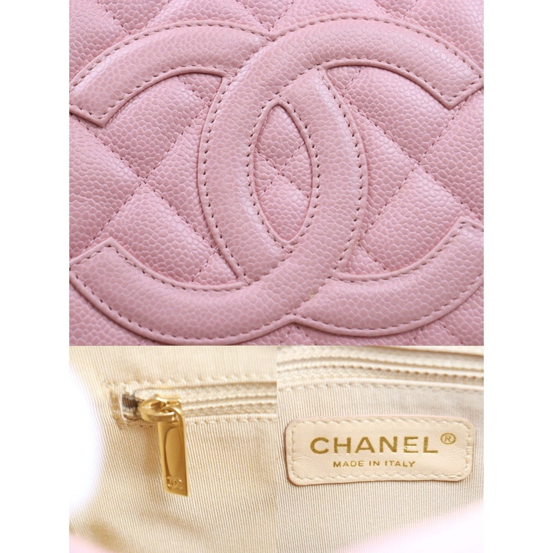 Very Good ( Rank A)｜ CHANEL Half Moon Shoulder Bag Pink Made In 2003-2004 Year ｜V24122602