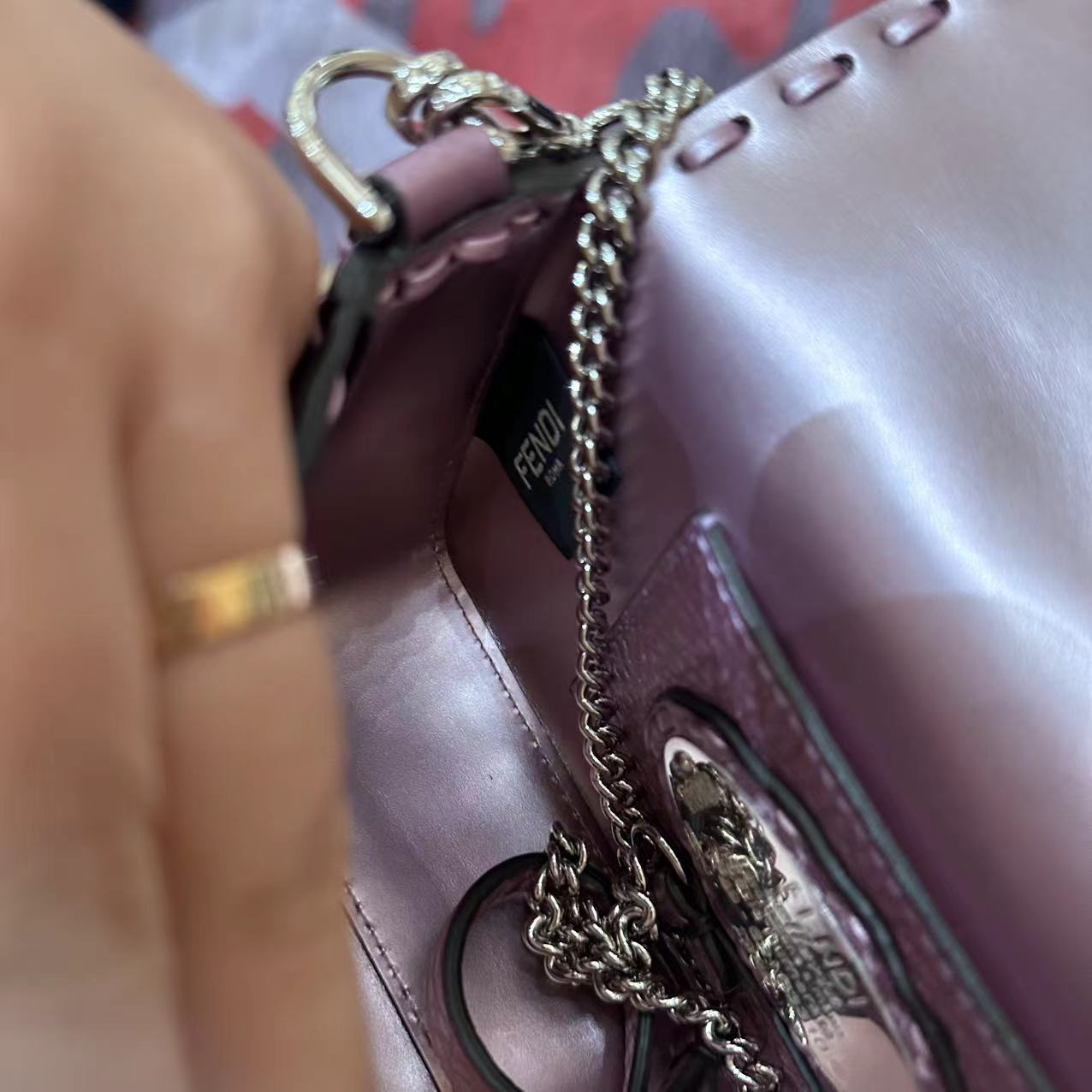 FENDI Zucca Mamma Baguette Shoulder Bag