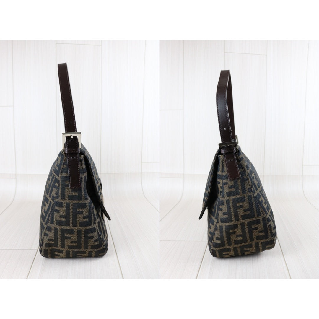 Include Entrupy Certificate of Authenticity｜Good ( Rank AB)｜ FENDI Zucca Mamma Baguette  Shoulder Bag  ｜S26041201