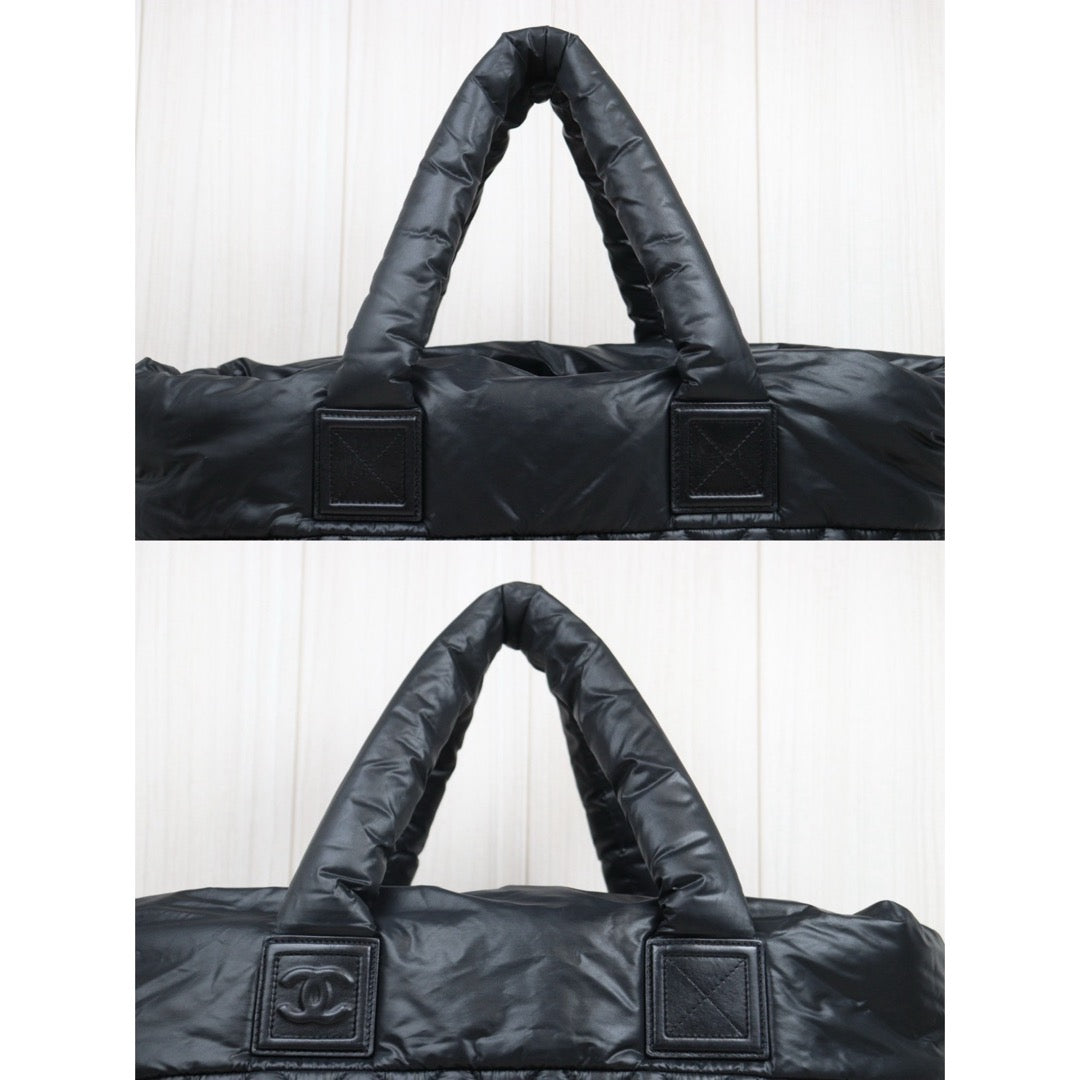 Very Good ( Rank A)｜ CHANEL Down Tote Bag  Black Made in 2009-2010Year ｜25070106