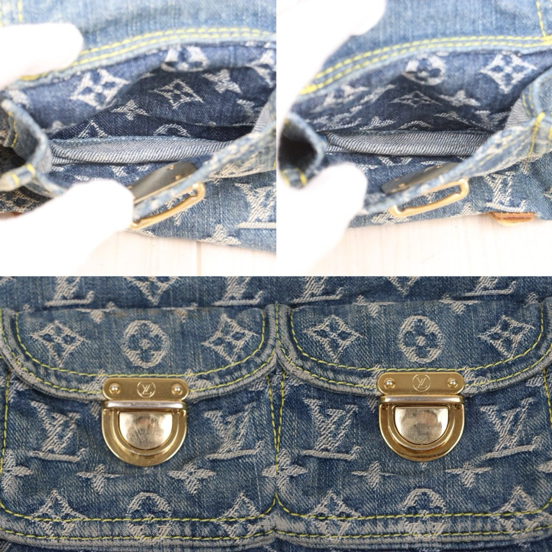 Include Entrupy Certificate of Authenticity｜Fair ( Rank B)｜  Louis Vuitton Monogram Denim Baggy GM Shoulder Bag｜26011308