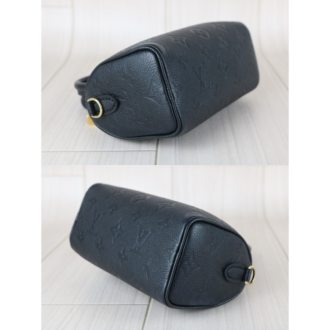 Excellent（Rank SA）｜LV  Current Model Monogram Empreinte Nano Speedy Handbag Shoulder Bag IC Chips Model Black｜S25110311