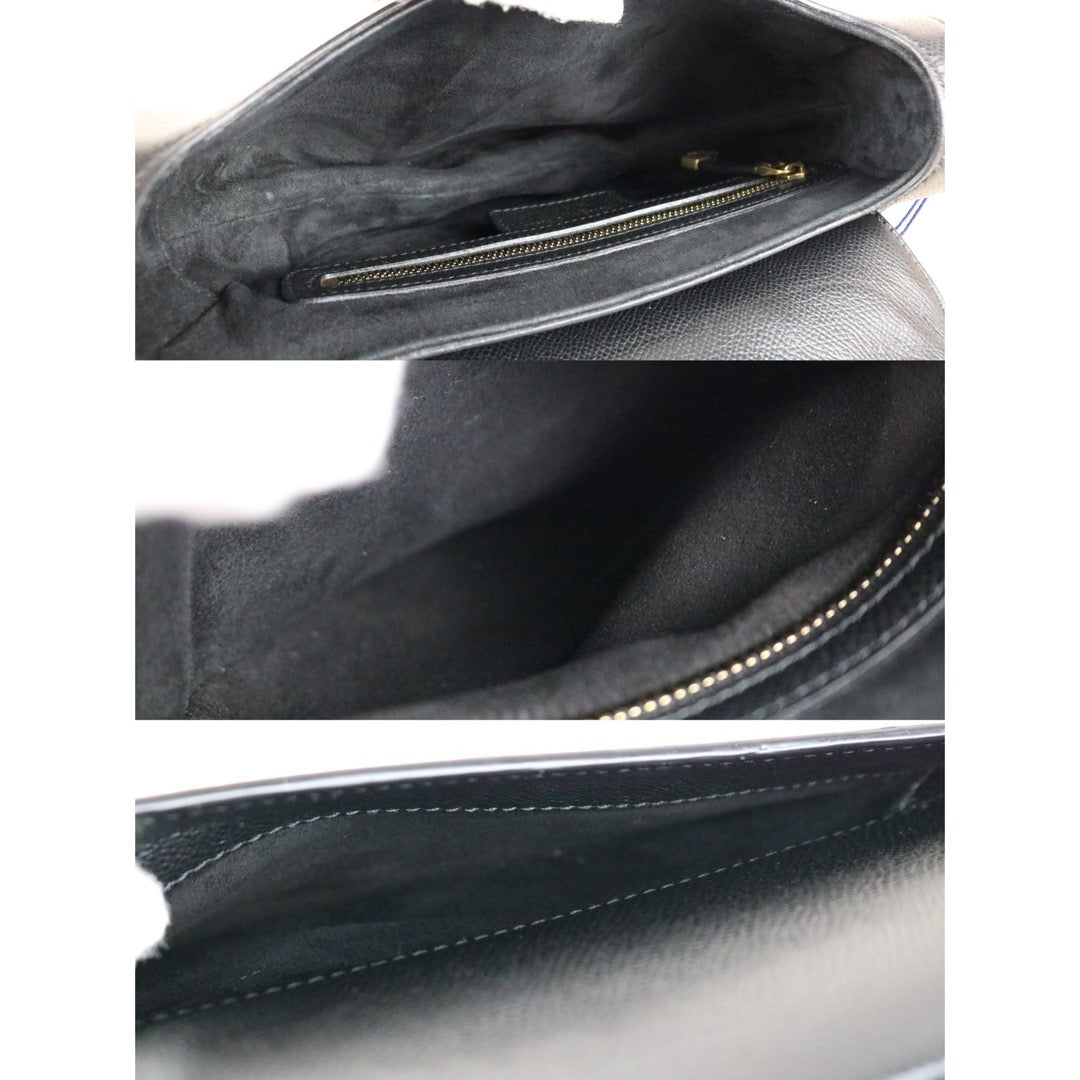 Very Good ( Rank A)｜Dior Trotter Saddle Shoulder Bag Medium Black Current Model｜S25090403