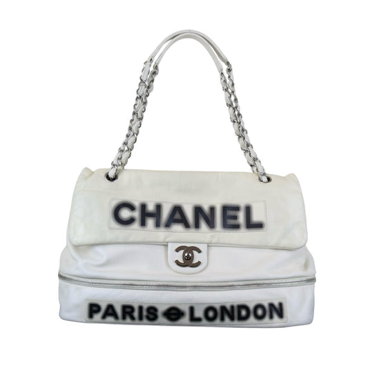 Very Good ( Rank A)｜ CHANEL  Lamb Skin Pearl White  Single Flap Shoulder Bag  Made In 2008～2009Year ｜S24102814