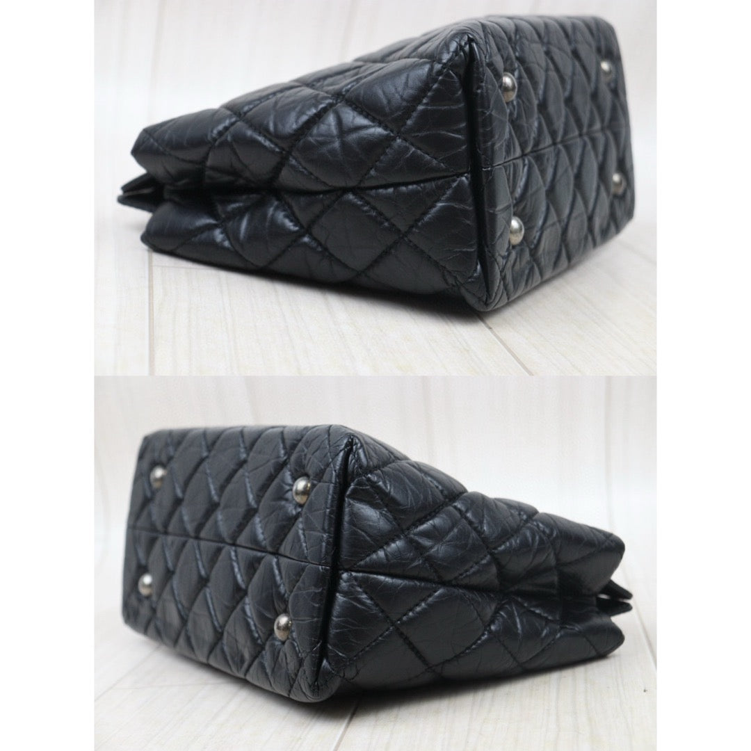 Very Good ( Rank A) ｜ CHANEL 2.55 Matelasse Small Black Chain Tote Bag Made in 2012-2013 Year｜S24101309