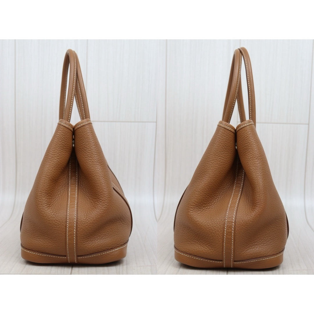 Good ( Rank AB)｜ HERMES Negonda Leather Garden Party Gold Handbag30 ◽︎N Stamp Made in 2010Year ｜24122411