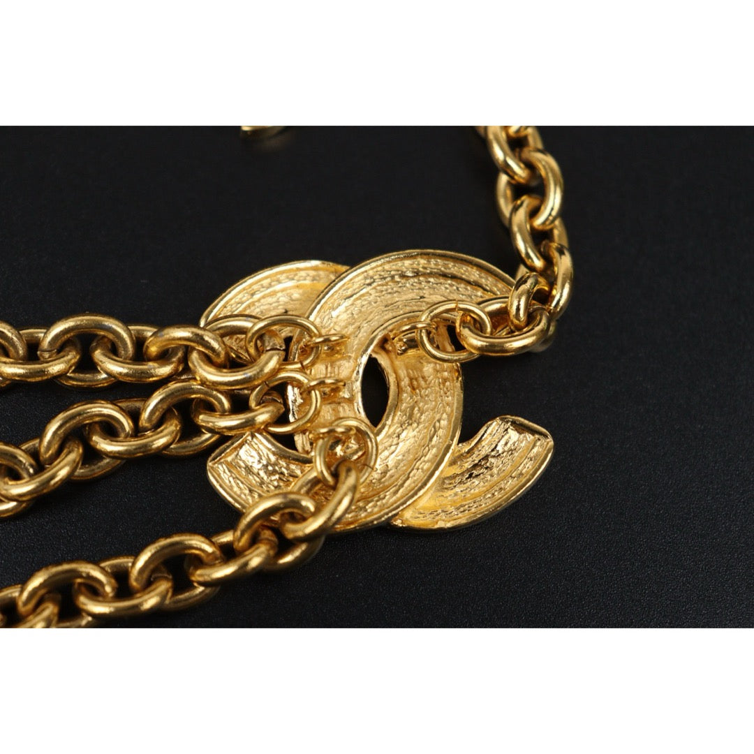 Excellent（Rank SA） ｜  CHANEL Vintage Coco Mark Gold Waist Chain｜25080702