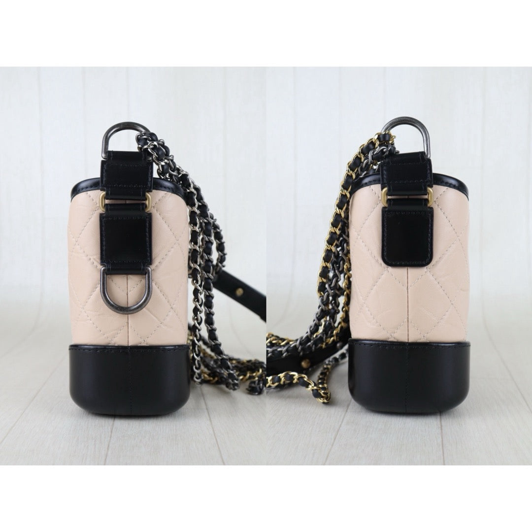 Include Entrupy Certificate of Authenticity｜Excellent（Rank SA）｜Full Set CHANEL PM Gabrielle Calf Leather Shoulder Bag Beige Made In 2018-2019Year｜S26060204