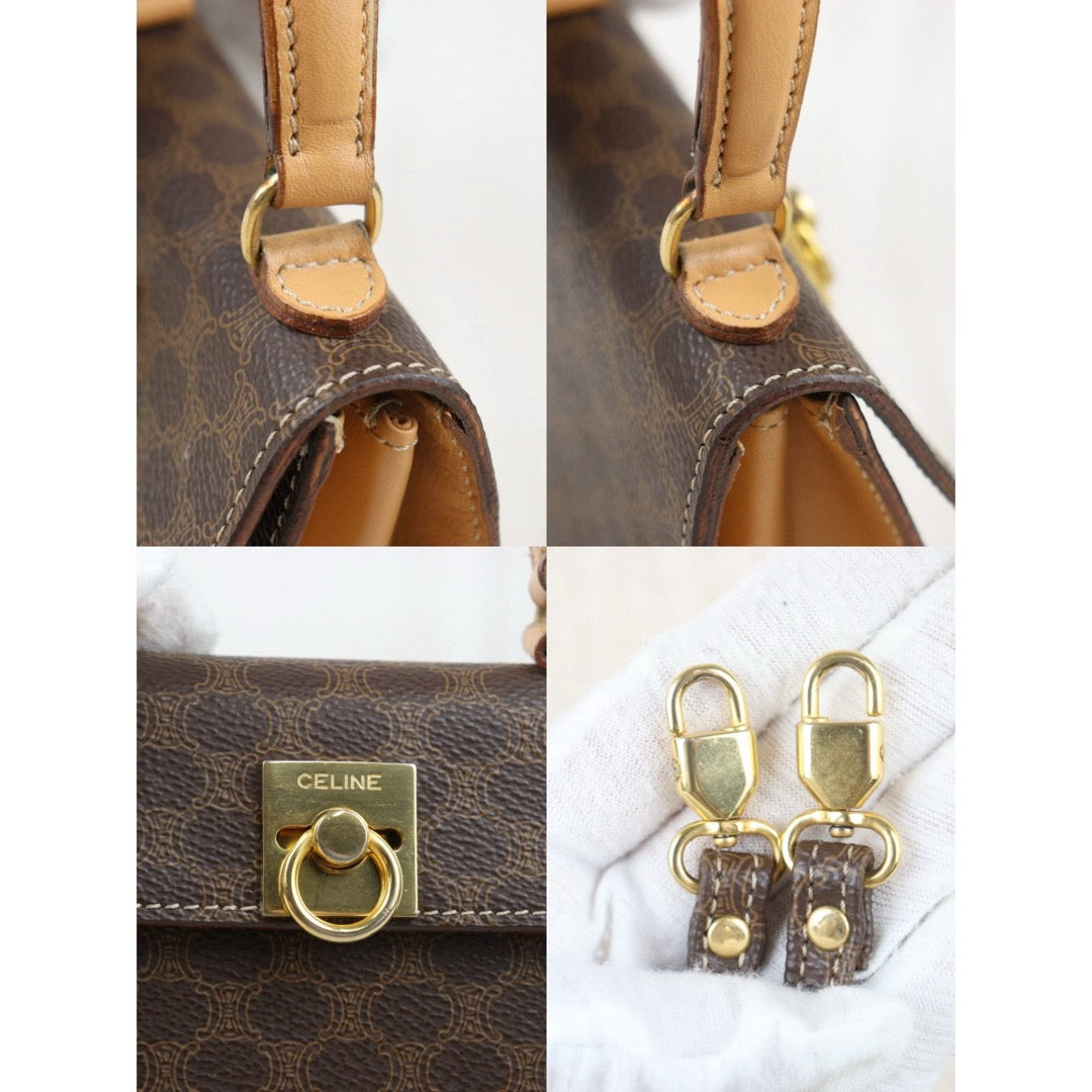 Very Good ( Rank A) ｜ CELINE Macadam Mini Hand Bag With Shoulderstrap｜24090507