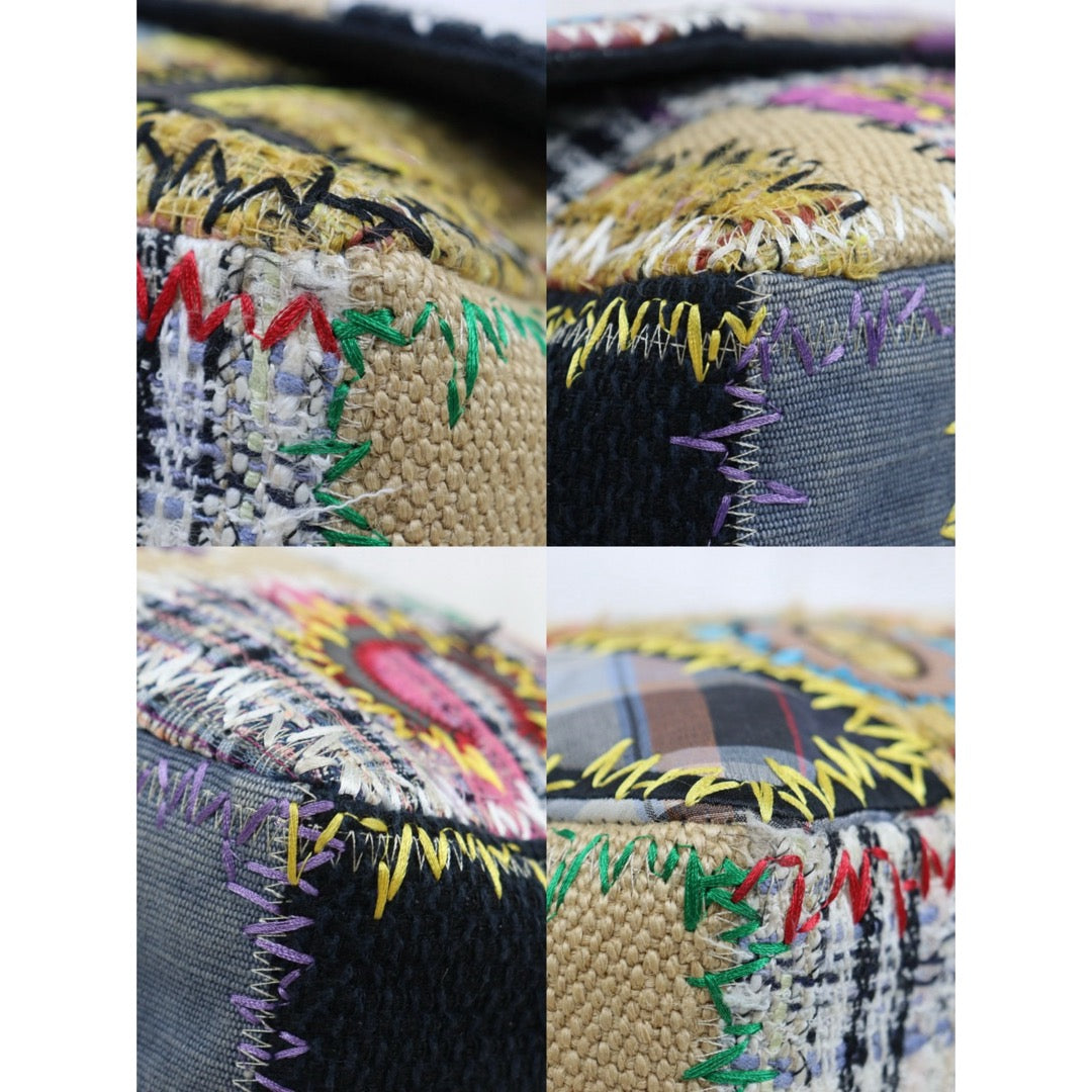 Good ( Rank AB)｜ CHANEL  Colorblock Patch Kit Single Flap Jumbo Shoulder Bag Made in 2008-2009 Year｜W25092201