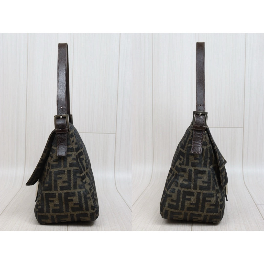 Include Entrupy Certificate of Authenticity｜Good ( Rank AB)｜ FENDI Zucca Mamma Baguette Shoulder Bag｜26031912