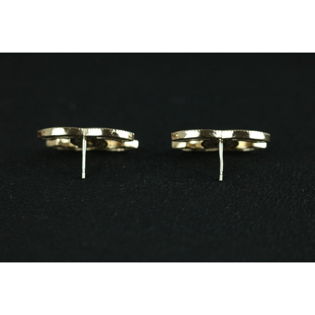 Very Good ( Rank A) ｜ CHANEL B20V Coco Mark Pearl Rhinestone Golden Earrings Made In 2020Year ｜S25121114