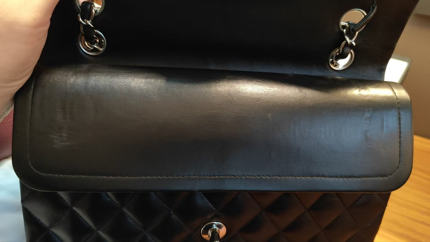 CHANEL Lamb Skin Matrasse Double Flap 25 Shoulder Bag