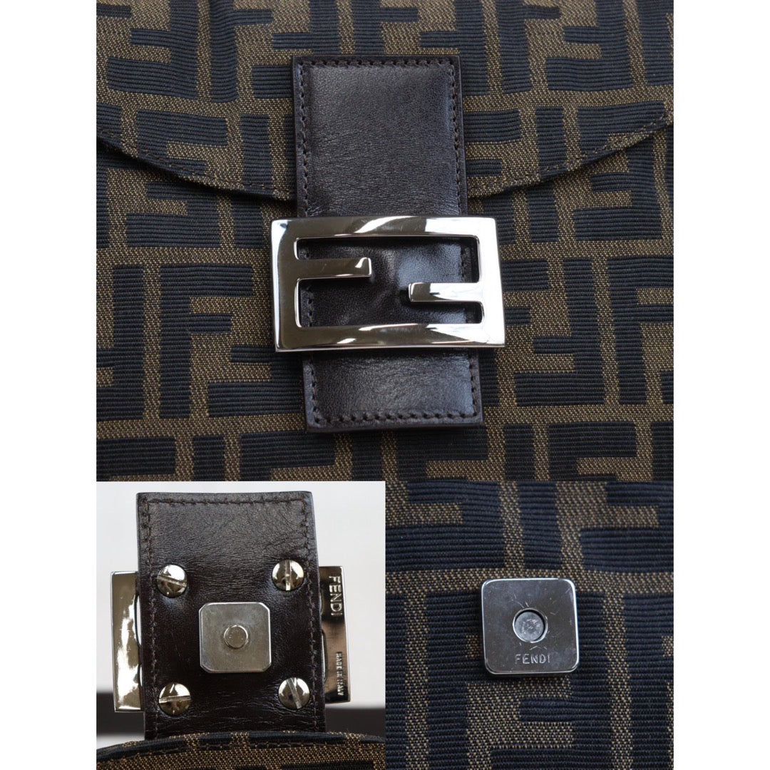 Rank A｜ FENDI Zucca Mamma Shoulder Bag ｜Q24030505