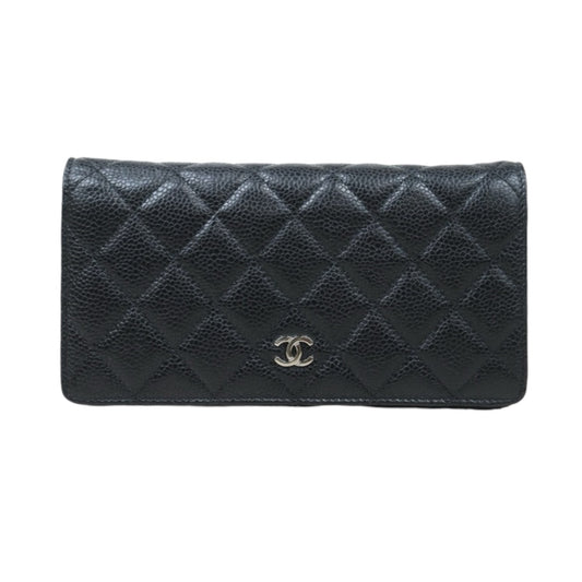 Very Good ( Rank A) ｜ CHANEL Caviar Skin Leather Long Wallet Made in 2013-2014 Year｜24091211