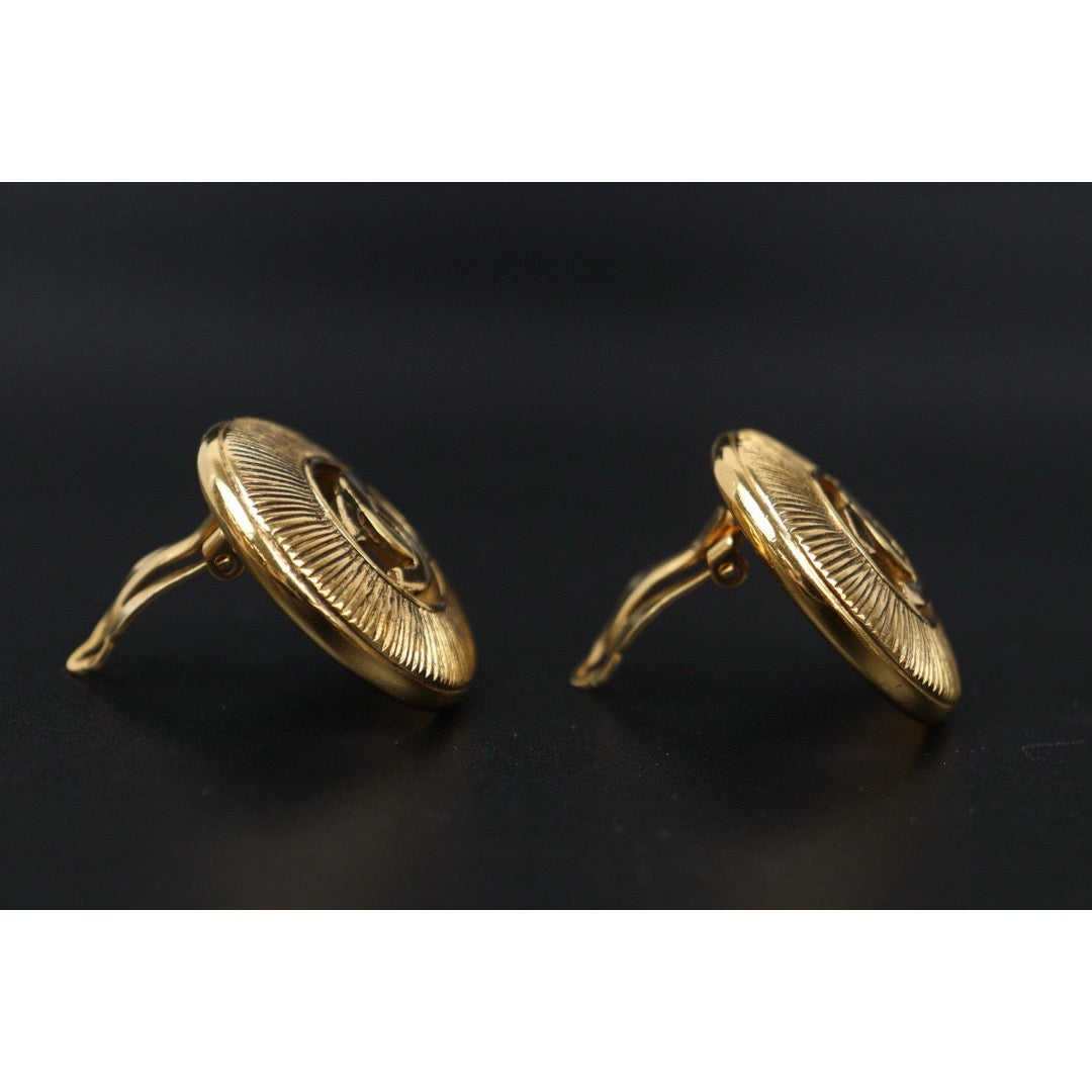 Very Good ( Rank A) ｜CHANEL Coco Mark Gold 24 Plated Earrings ｜S24112504