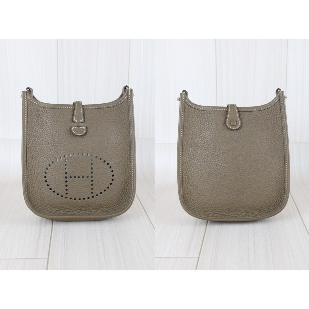 Very Good ( Rank A)｜ HERMES Mini Evelyn 16 Shoulder Bag  Etoupe Gray D Stamp Made In 2019 Year｜W25092604